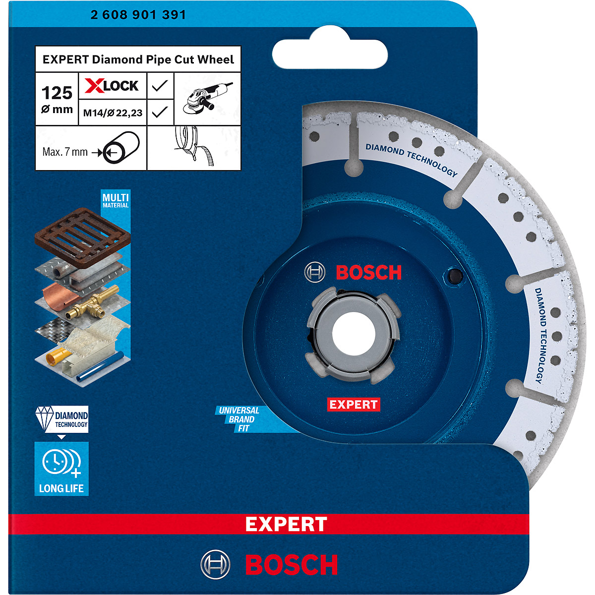 Bosch EXPERT Diamond Pipe Cut Wheel X-LOCK