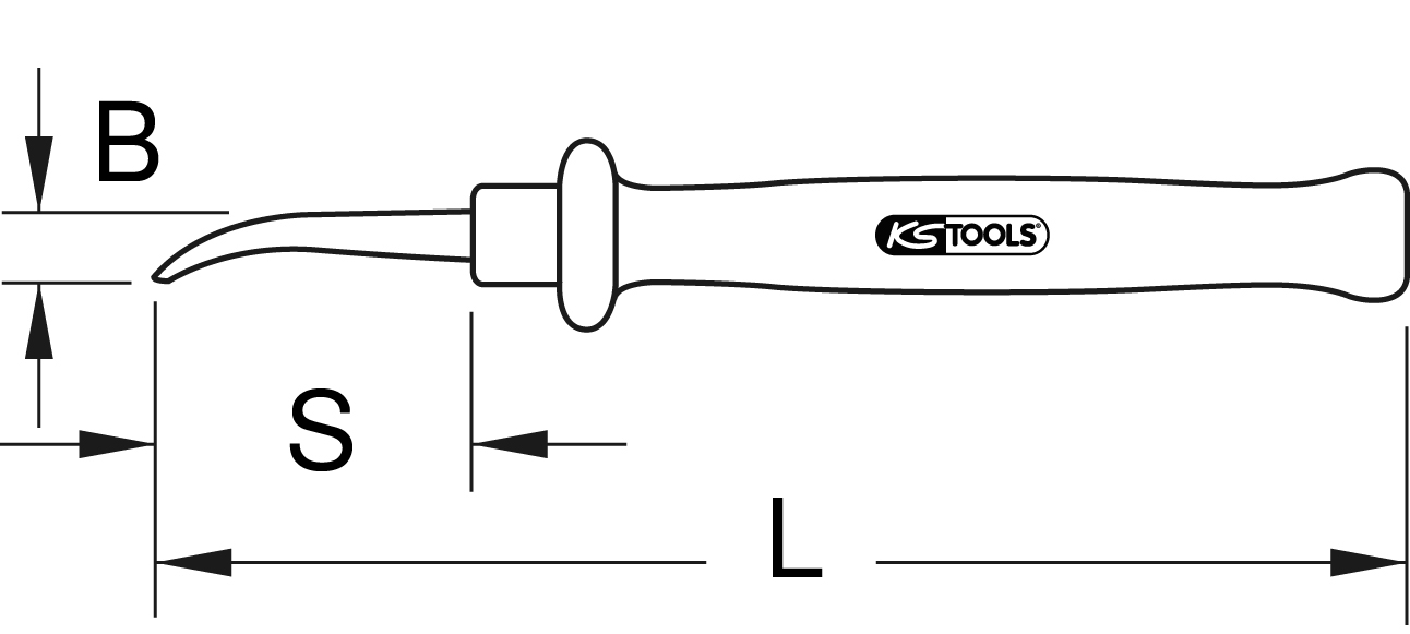 KS Tools Papier-Sektionsmesser mit Schutzisolierung, 210mm