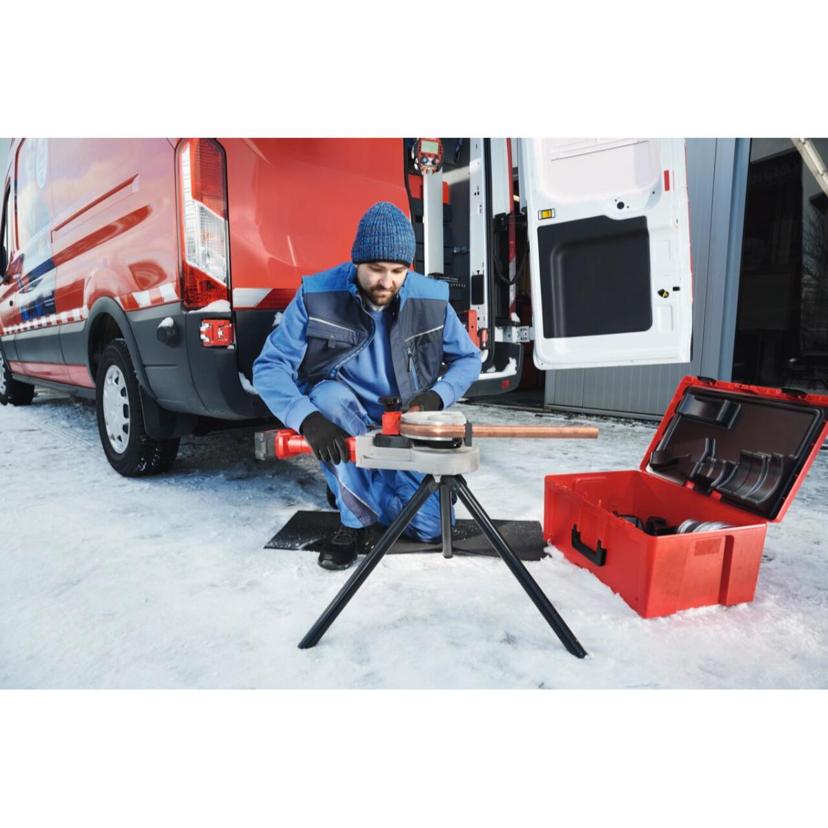 Rothenberger Akku - Biegemaschine ROBEND4000 E 4AhSet, 1/2 - 5/8 - 3/4 - 7/8 - 11/8