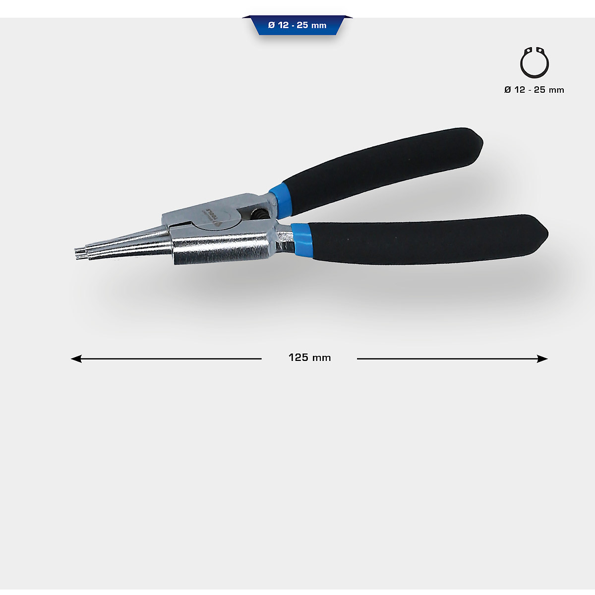 Brilliant Tools Seegeringzange für Außensicherungsringe, gerade, 125 mm