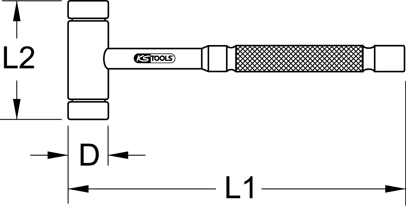 KS Tools BRONZEplus Maschinistenhammer, amerikanische Form