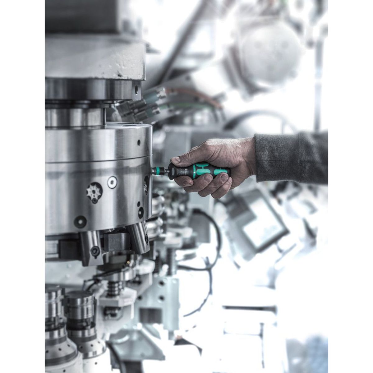 Wera Serie 7400 Kraftform Drehmomentschraubendreher + Rapidaptor Schnellwechselfutter, Heftgröße 105