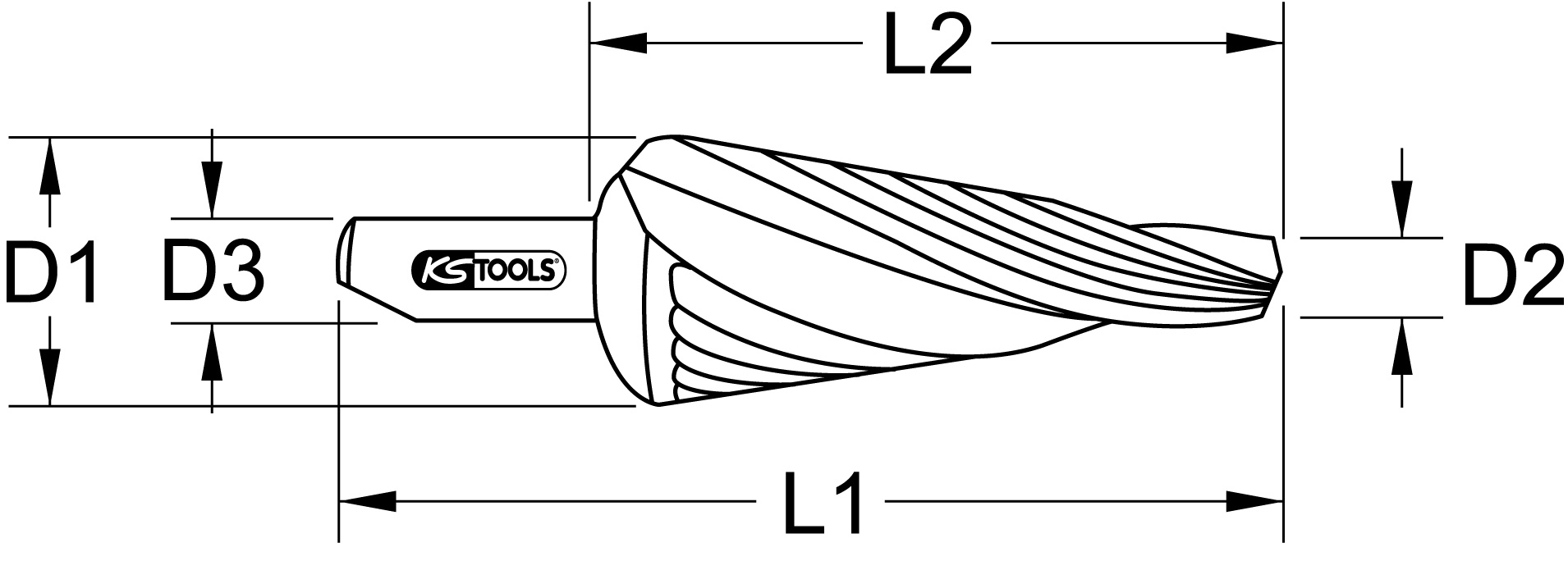 KS Tools HSS Blechschälbohrer spiralgenutet