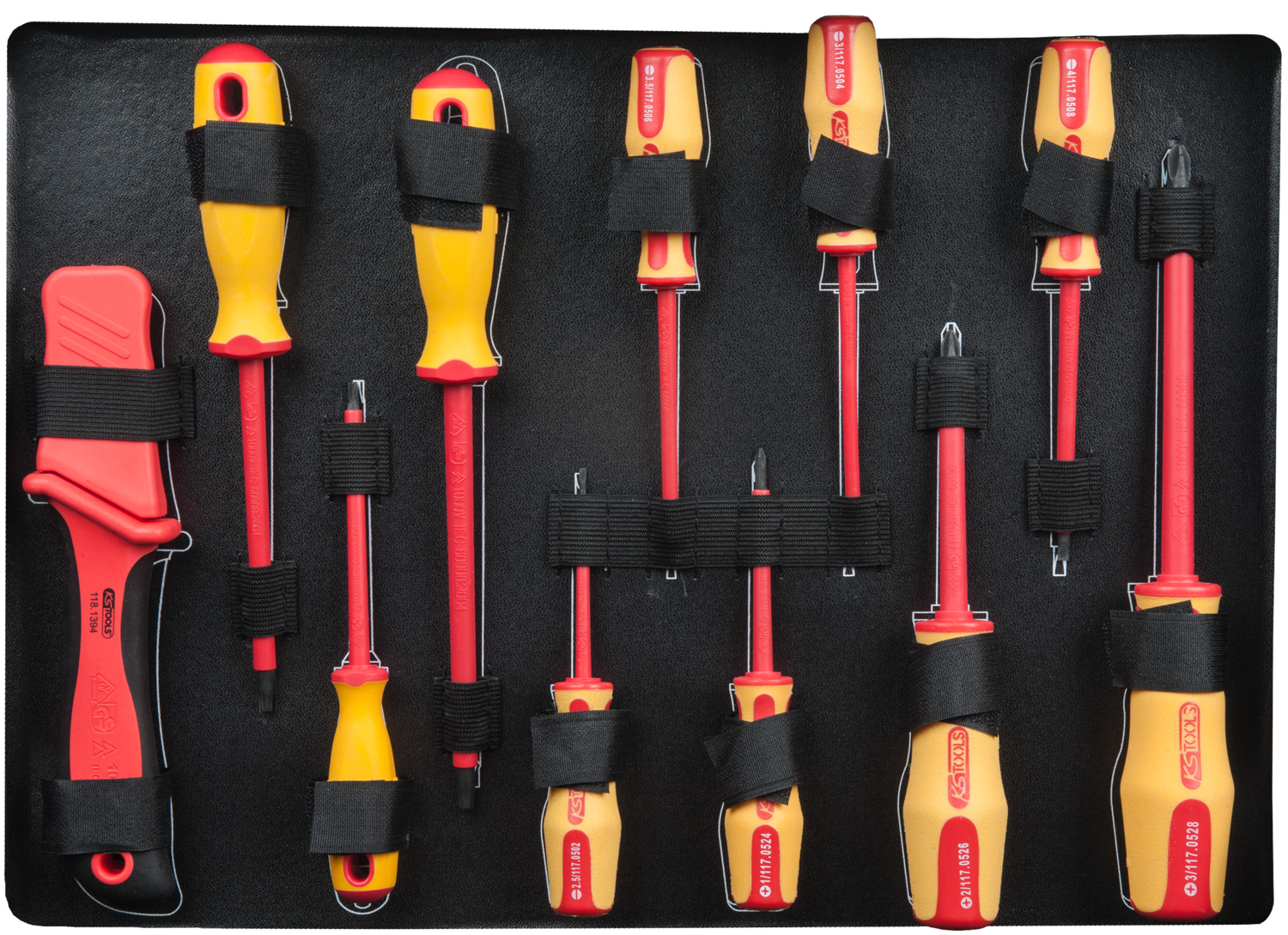KS Tools Isolierter Werkzeug-Satz für Hybrid- und Elektrofahrzeuge, 43-tlg