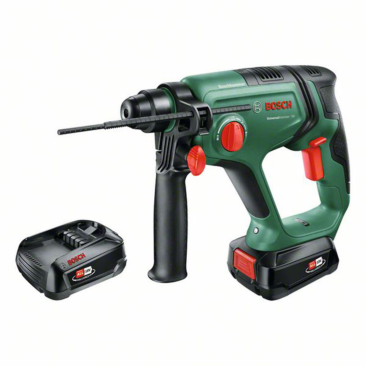 Bosch Akku-Bohrhammer UniversalHammer 18V, 2 Akku PBA 18V 2.5Ah W-B, Ladg. u. Koffer
