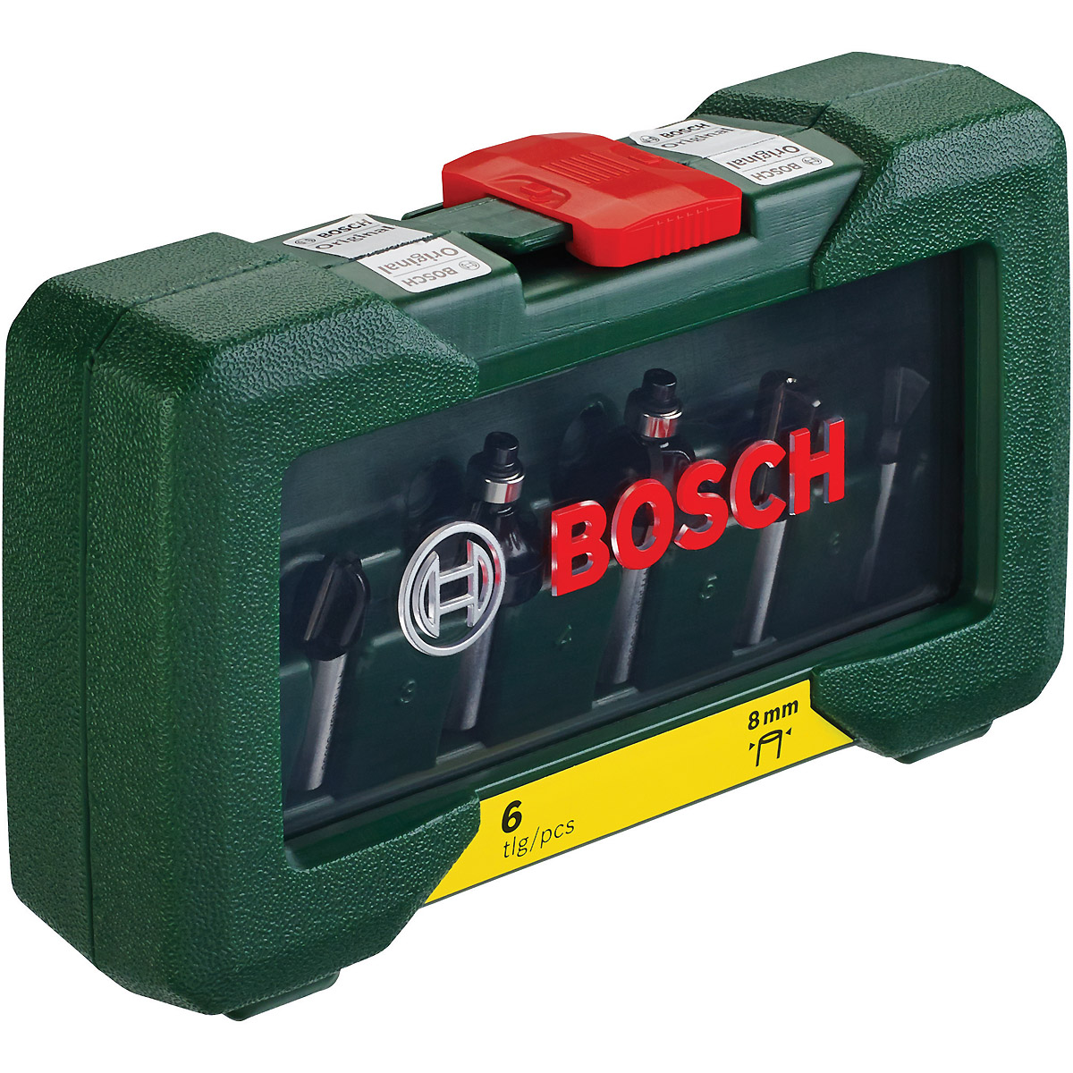 Bosch HM-Fräser-Set mit 8 mm Schaft, 6-teilig