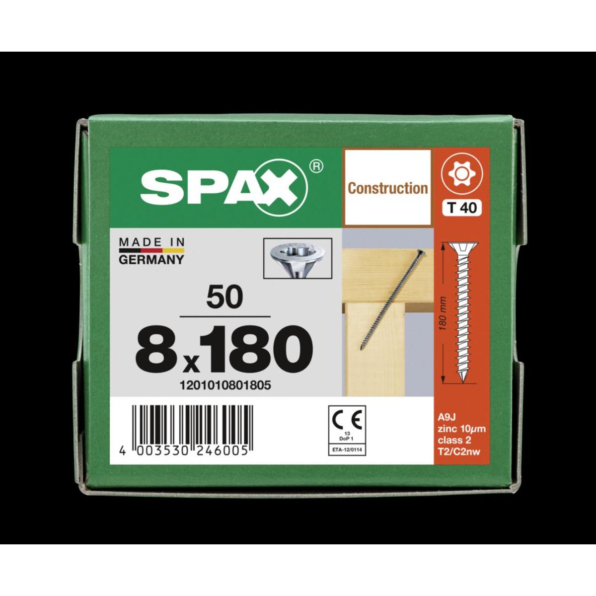 SPAX-S Senkmultikopf T-Star Plus T40 Vollgewinde Cut WIROX, 50 Stück