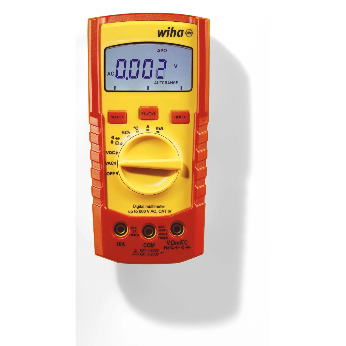 Wiha Digitales Multimeter bis 600 V AC, CAT IV mit 2x AAA-Batterien