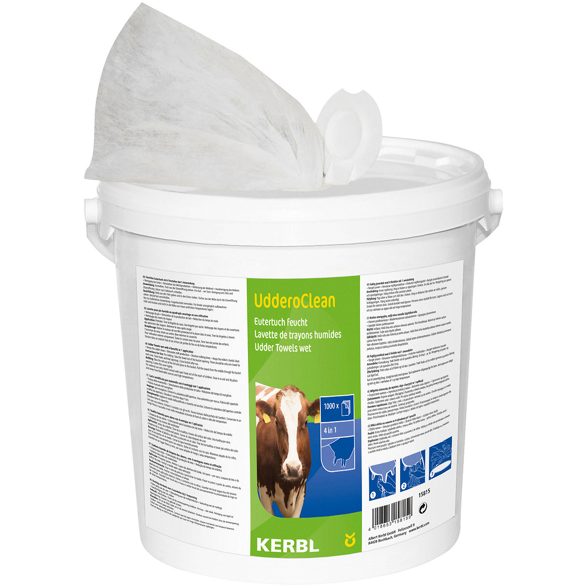 Kerbl UdderoClean Eutertuch feucht