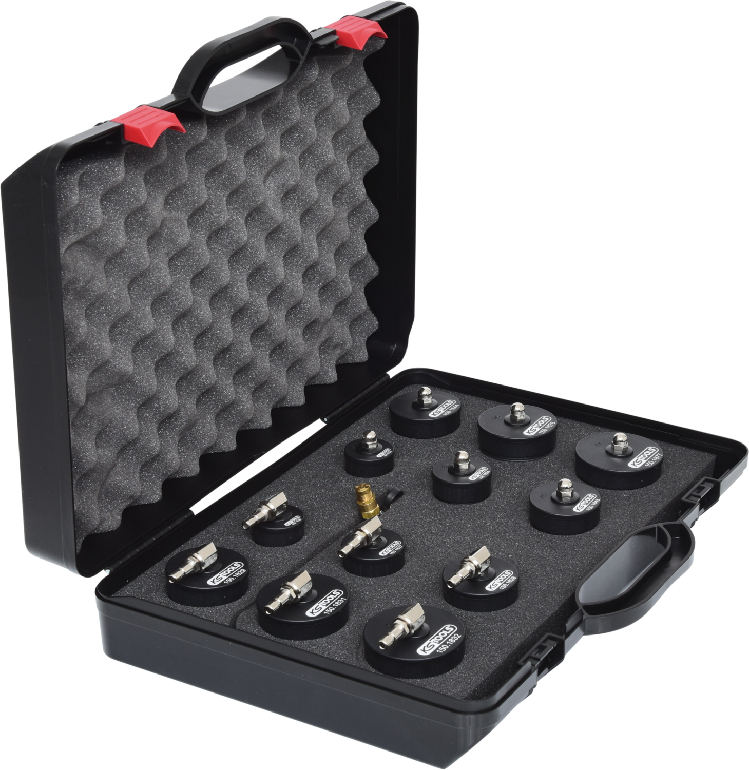 KS Tools Turbolader-Bajonett-Ladeluft-System-Prüfkoffer-Satz, 13-tlg