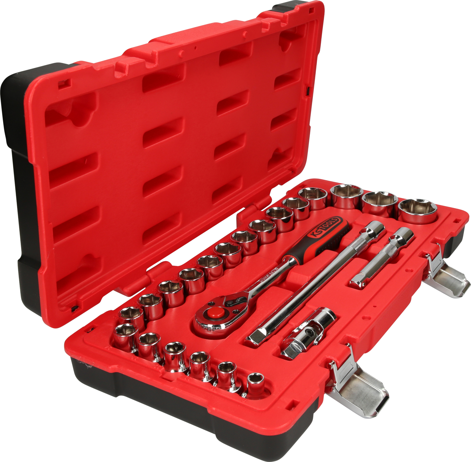 KS Tools 1/2" CHROMEplus Steckschlüssel-Satz, 24-tlg