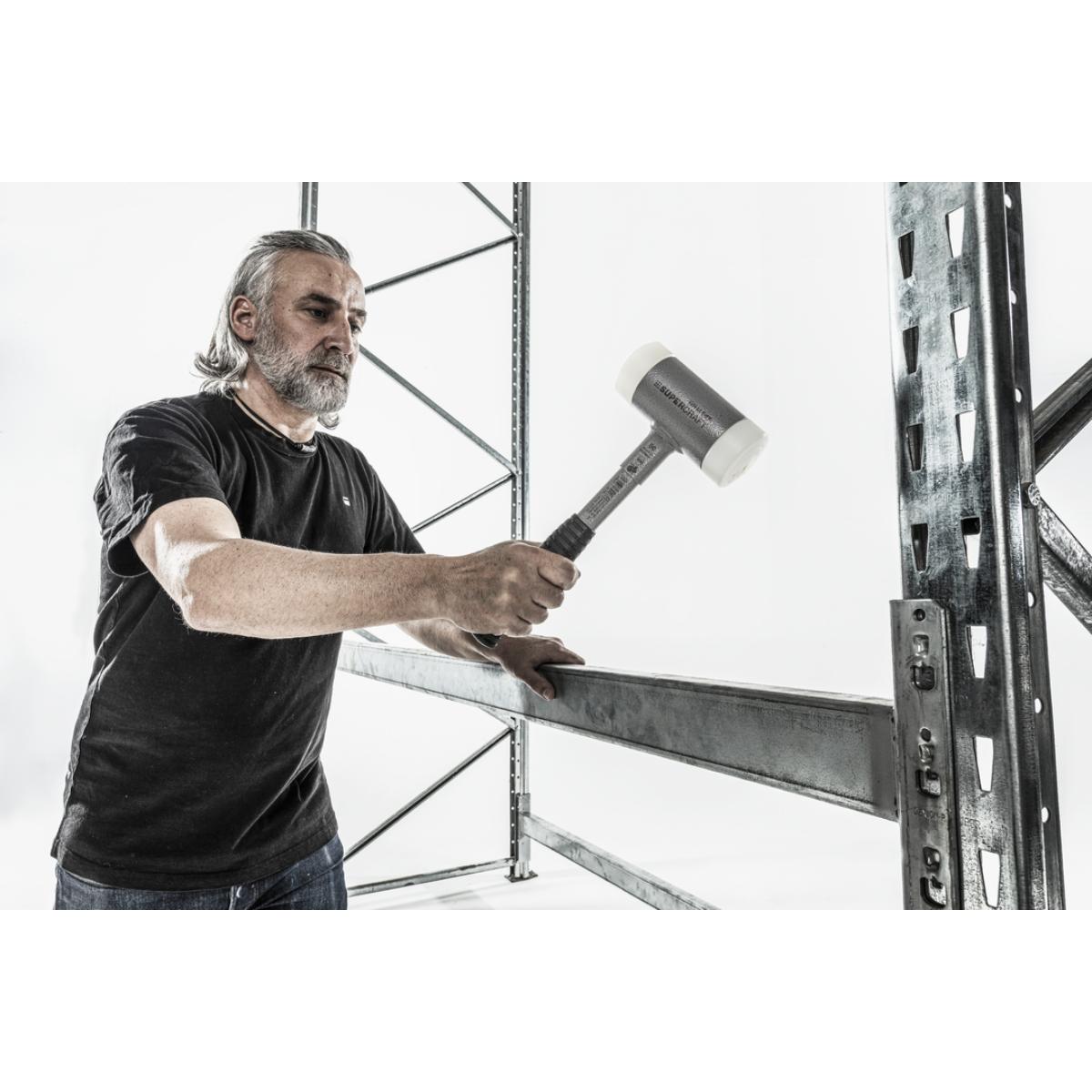 HALDER SUPERCRAFT - Schonhammer rückschlagfrei mit bruchsicherem Stahlrohrstiel, Nylon