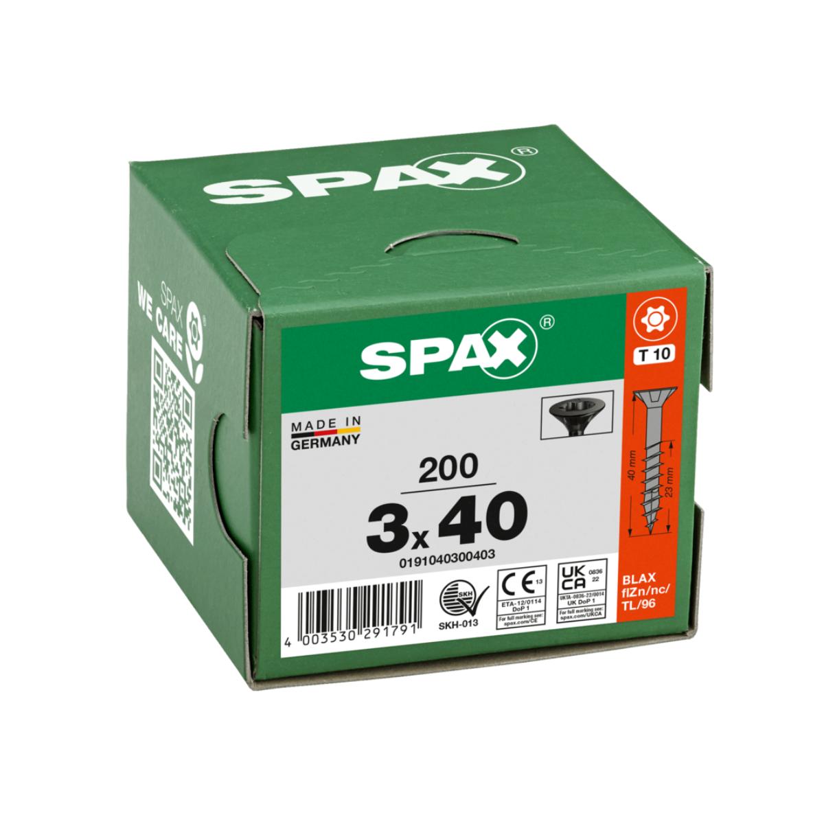 SPAX-S SENKKOPF BREMSRIPPEN T-STAR PLUS T10 TEILGEWINDE BLAX 200 Stück