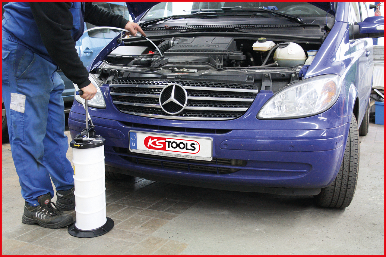 KS Tools Vakuum-Absaugpumpe 9,5 Liter inklusive 4 Sonden