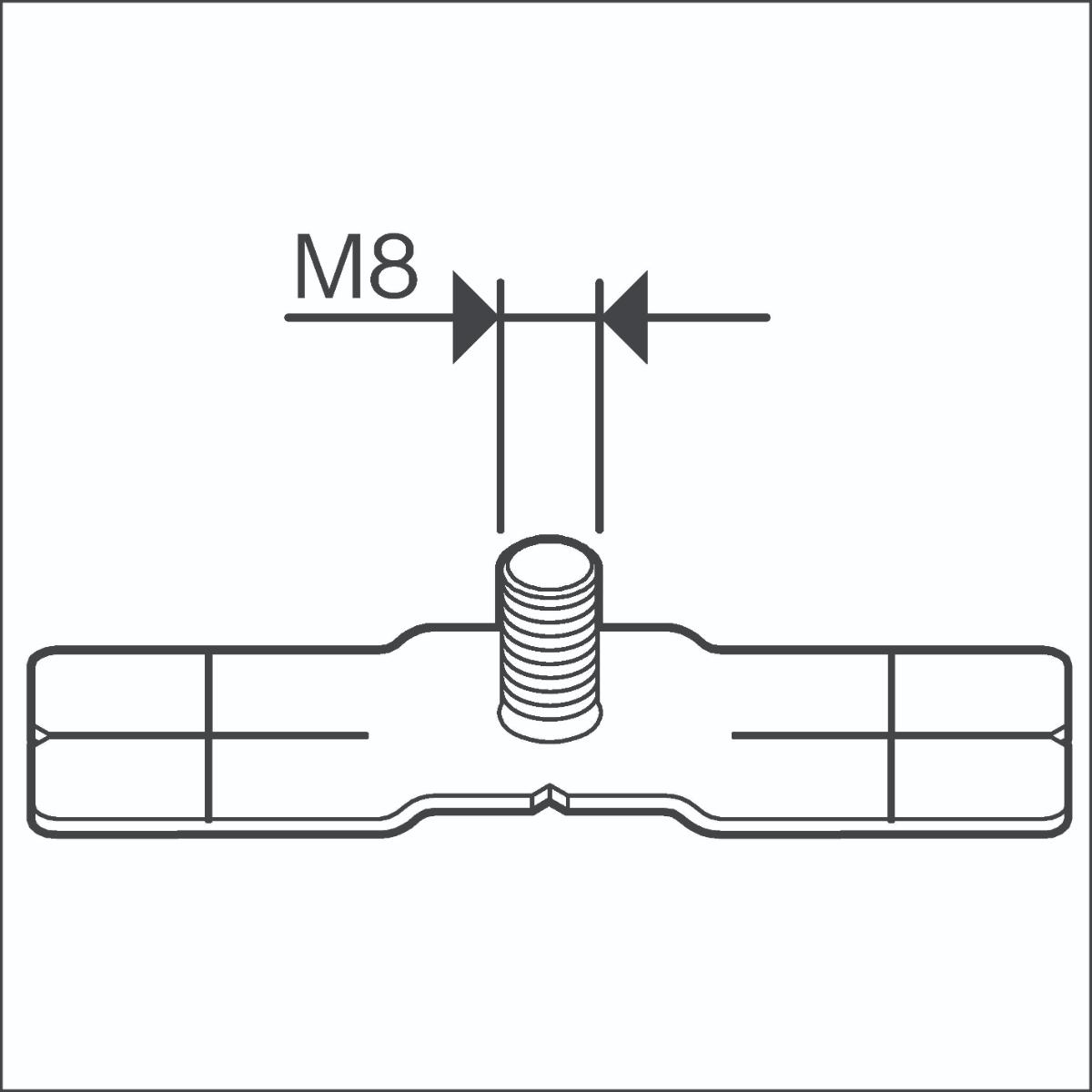 Bosch PRO FME-M8 Metallaufhänger Außengewinde M8, 100 Stück