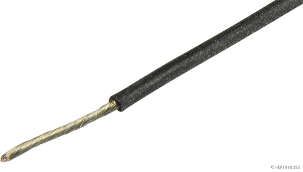 HERTH&BUSS Elektroleitung, Silikon 0,5 mm², schwarz, 5 m