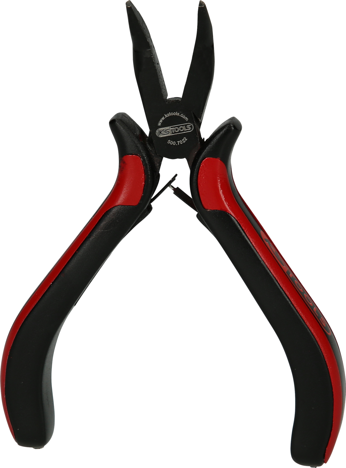 KS Tools Feinmechanik-Flachrundzange-gebogen, 130mm