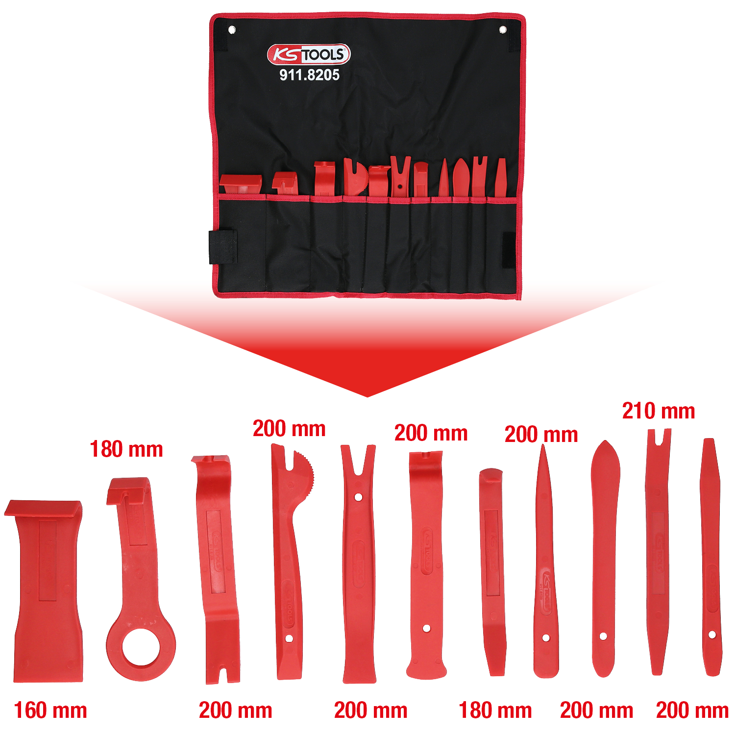 KS Tools MASTER Kunststoffkeil-Satz, 11-tlg