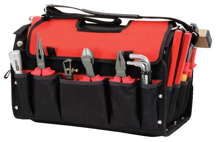 KS Tools Premium Elektriker-Werkzeugkoffer, Nylontasche, 132-tlg