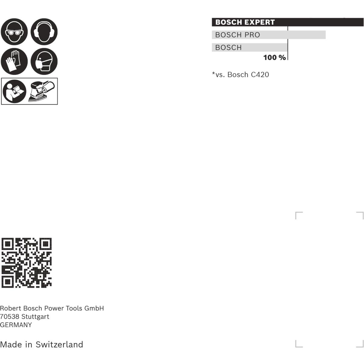 Bosch EXPERT C470 Schleifpapier, 102 x 62/93 mm, 10 Stück