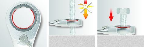 KS Tools GEARplus® RINGSTOP-Ratschenringmaulschlüssel-Satz, abgewinkelt, 5-tlg