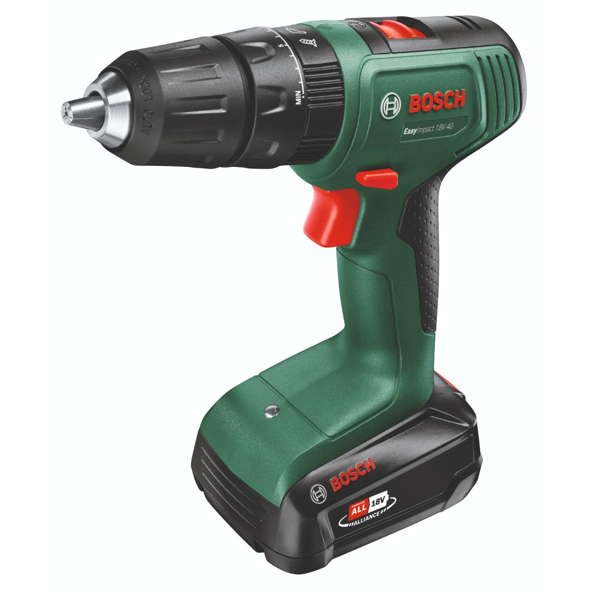 Bosch Akku-Bohrschrauber EasyImpact 18V-40, 1 x Akku PBA 18V 1.5Ah + SystemBox