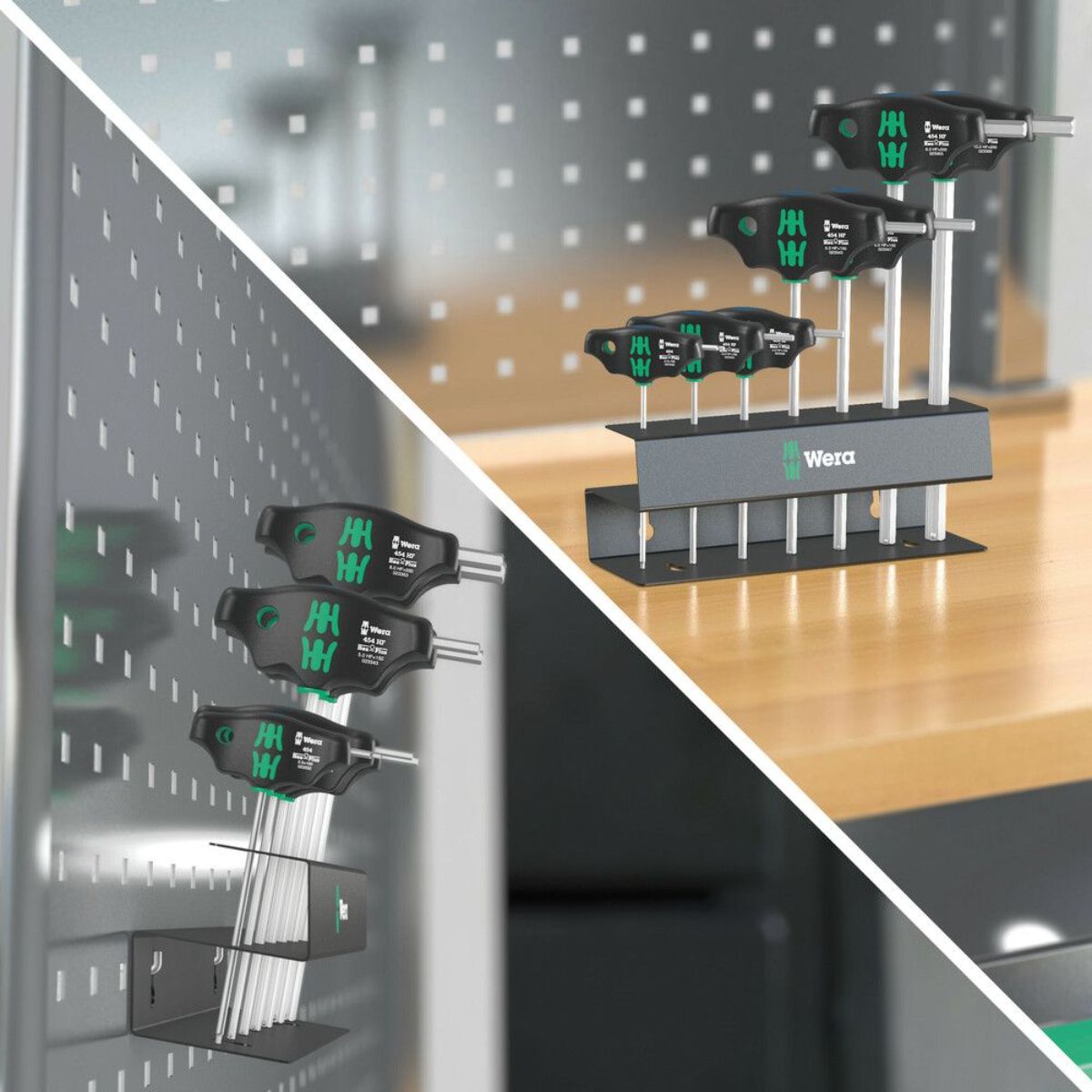 Wera 454/7 HF Set 2 Schraubendrehersatz Quergriff-Schraubendreher Hex-Plus + Haltefunktion, 7-tlg