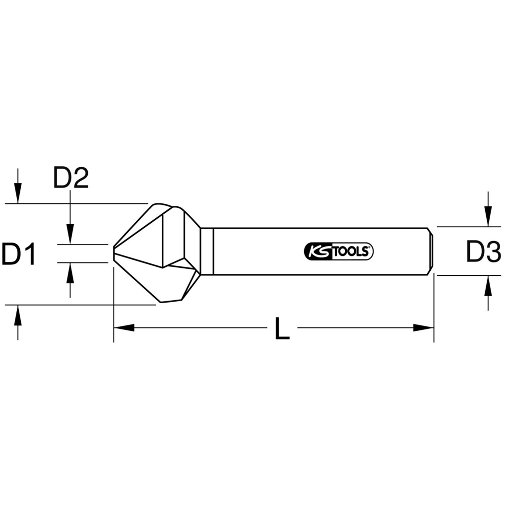 KS Tools HSS Co Kegel- und Entgratsenker 75°