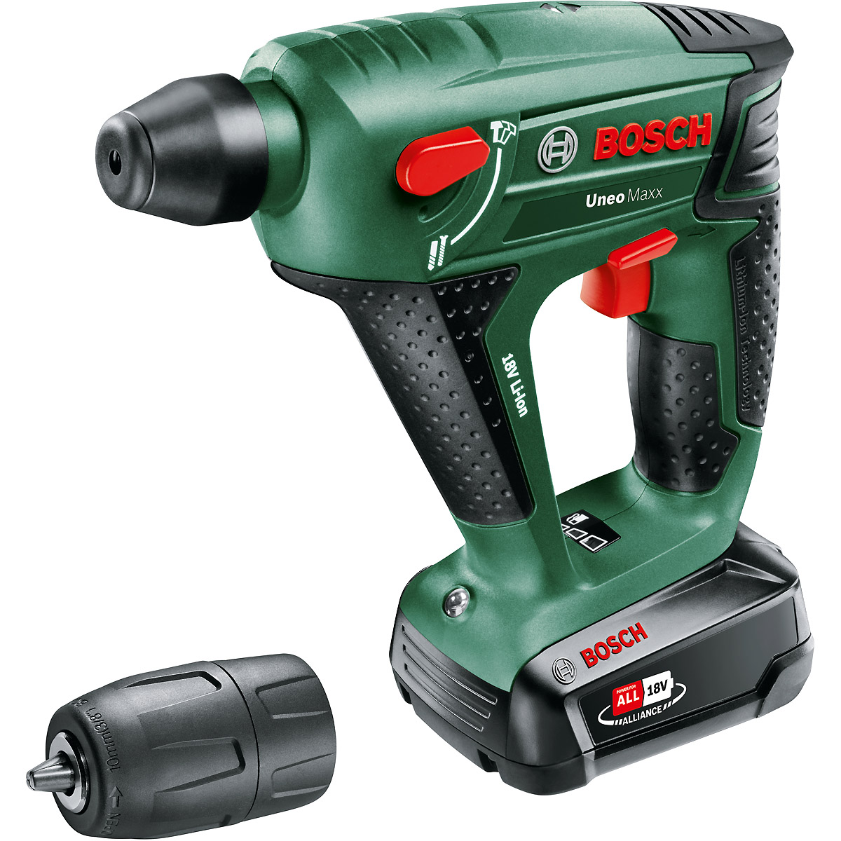 Bosch Akku-Bohrhammer Uneo Maxx, mit 1 x PBA 18V 2.5 Ah Akku