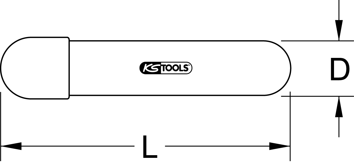 KS Tools Tülle mit Schutzisolierung und Klemmkappe, 25mm