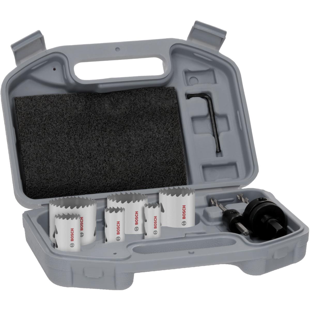 Bosch Multi Material Lochsägen mit Gewinde, 19, 22, 29, 38, 44, 57 x 40 mm, 9-teiliges Set