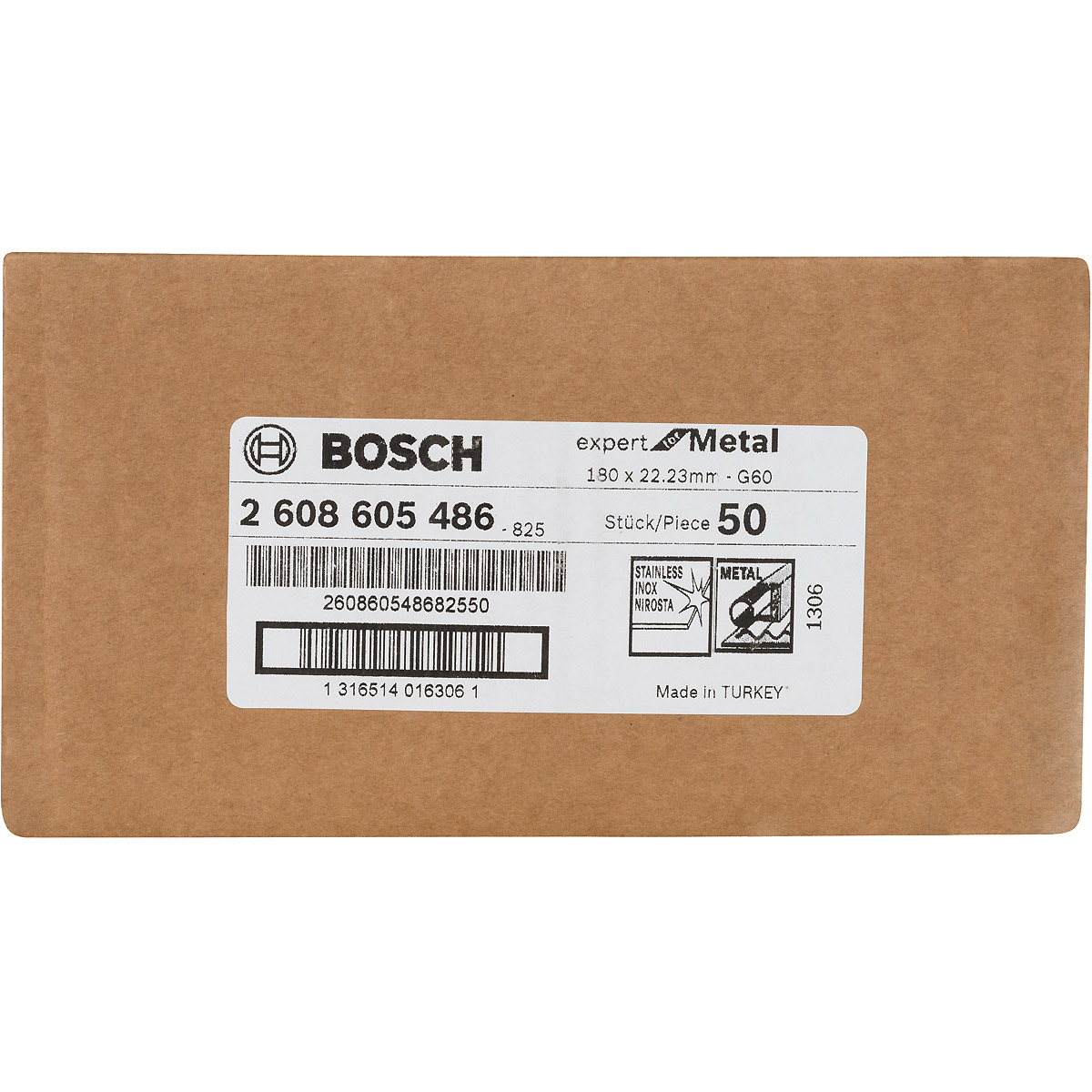 Bosch Fiberschleifscheibe R444 Expert for Metal, Korund, Ø 180