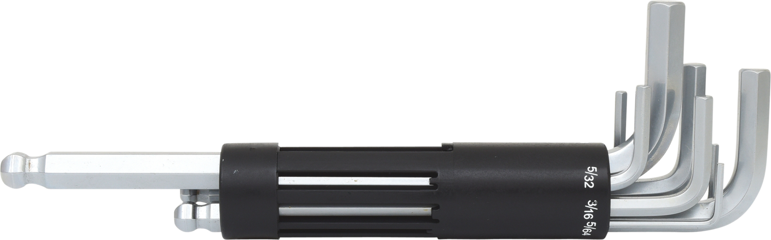 KS Tools 3 in 1 Innen6kant-Winkelstiftschlüssel-Satz,8-tlg lang, Kugelkopf, Zoll