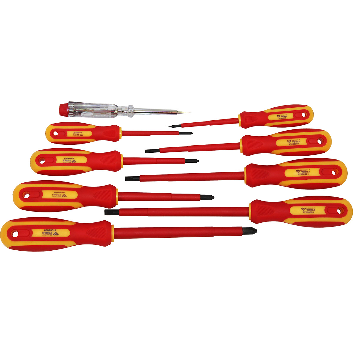 Brilliant Tools VDE Schraubendreher-Satz, 9-tlg, Schlitz und PH Phillips