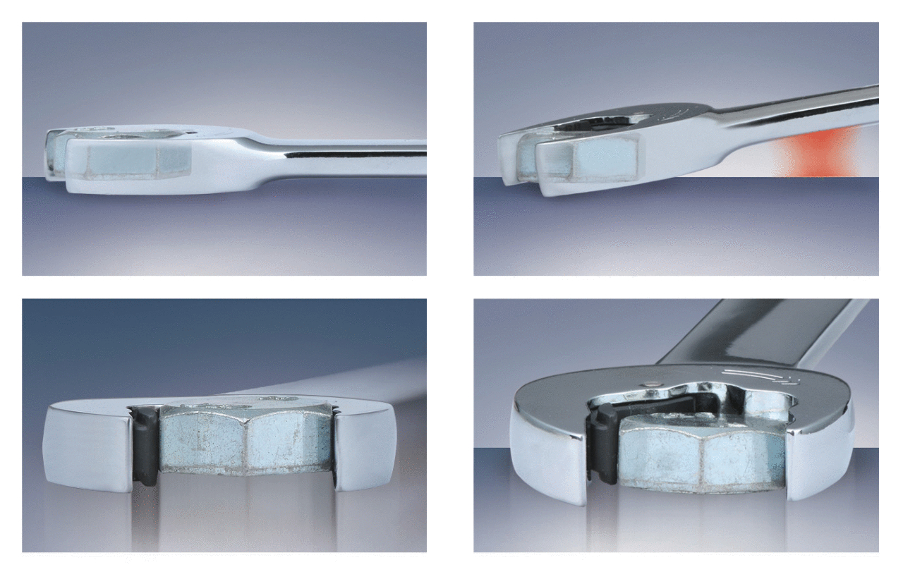 KS Tools DUO GEARplus Ringmaulschlüssel,Maul-Ratschenfunktion, umschaltbar