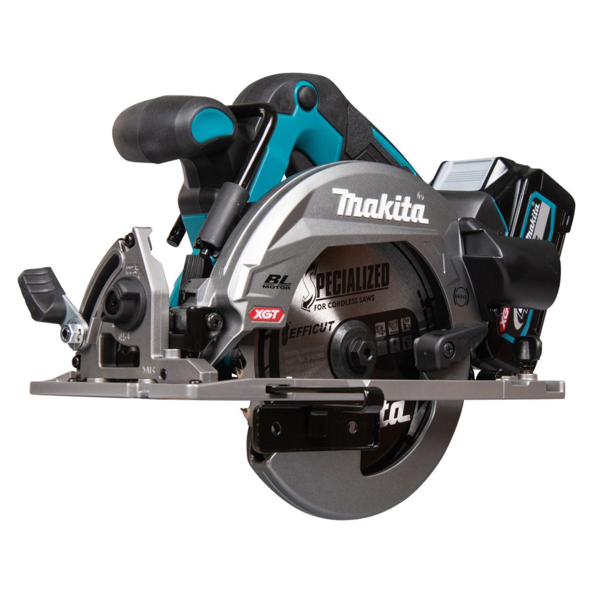 Makita Akku-Handkreissäge 57 mm 40V max. / 2,5 Ah, 2 Akkus + Ladegerät HS012GD201