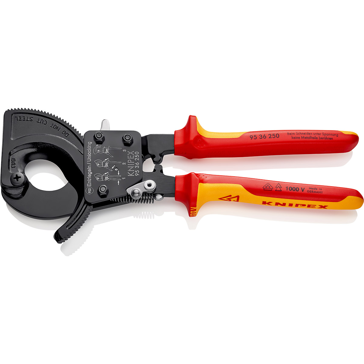 KNIPEX Kabelschneider schwarz lackiert