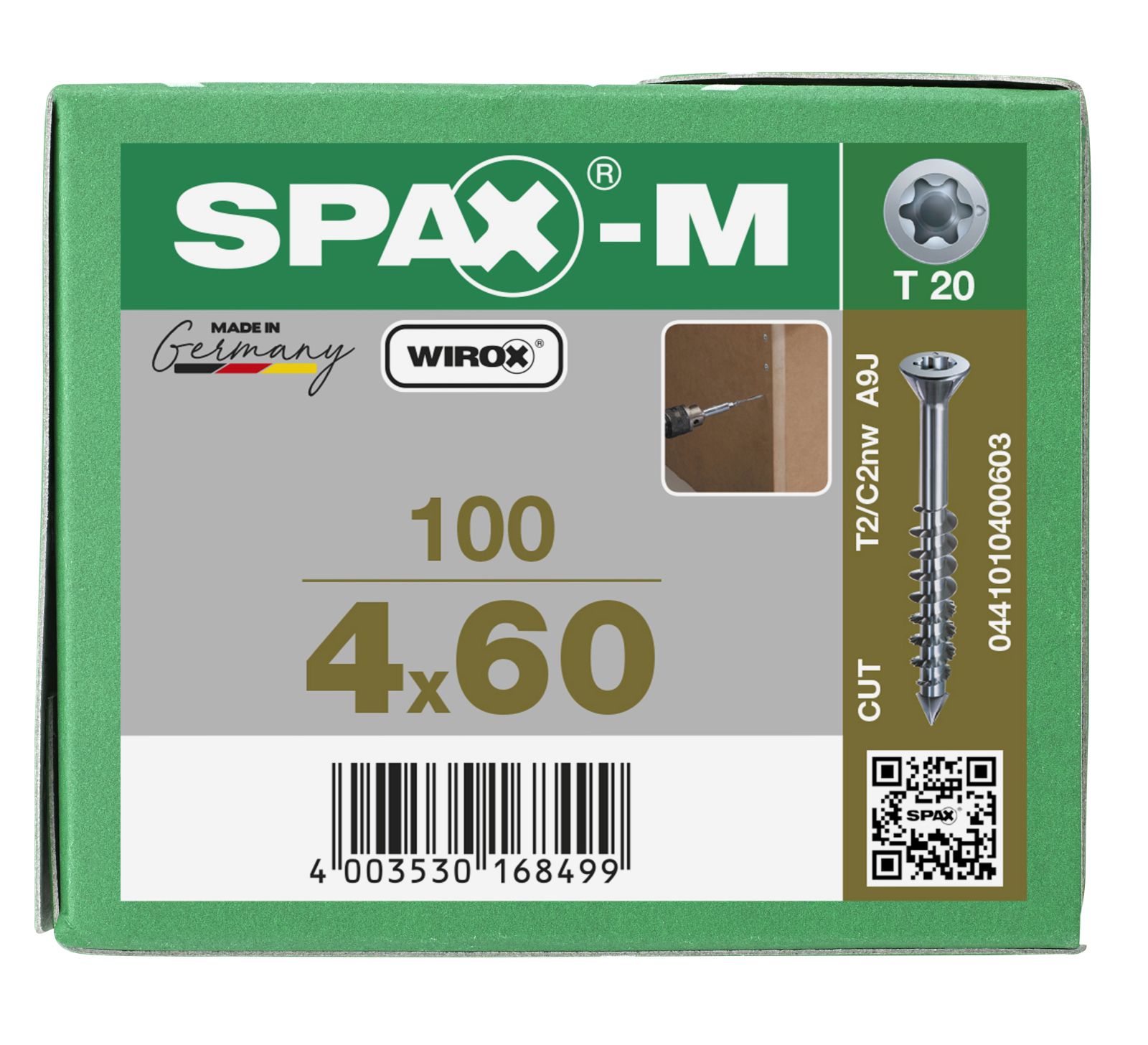 SPAX-M Senkkopf T-Star Plus T20 Teilgewinde Cut WIROX, 100 Stück