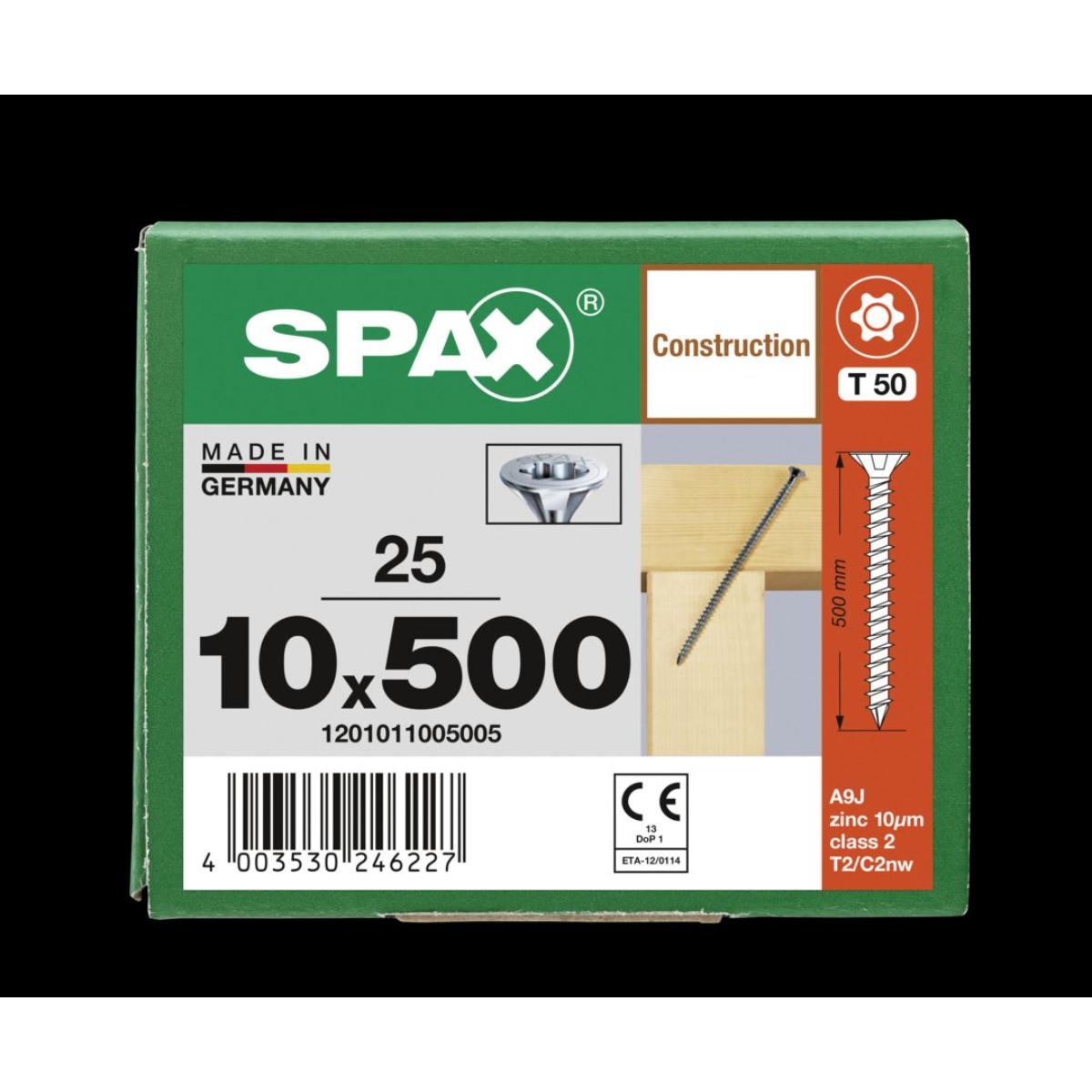 SPAX-S Senkmultikopf T-Star Plus T50 Vollgewinde Cut WIROX, 25 Stück