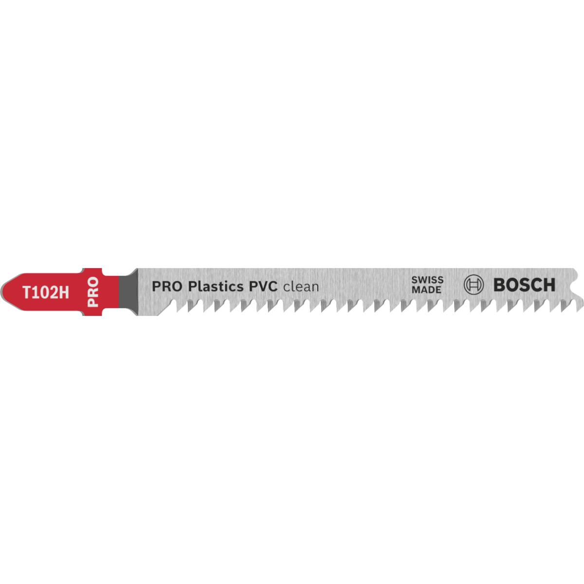 Bosch PRO Plastics PVC clean T102H Stichsägeblatt,100 mm - 2 Stück
