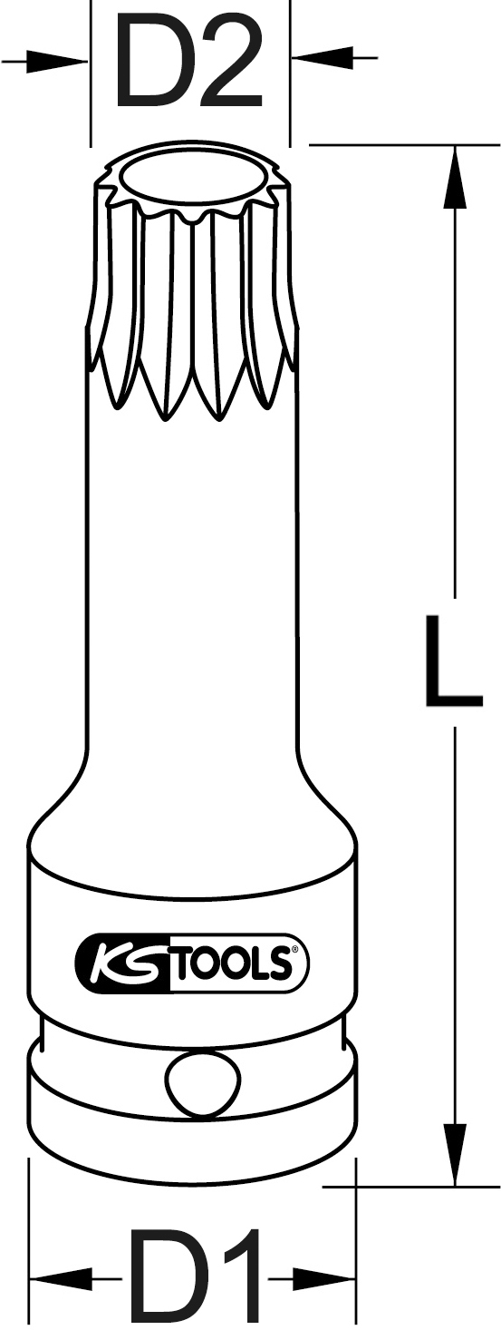 KS Tools 1/2" Spezial-Torx-Bit-Stecknuss für Nockenwellen-Versteller für Mercedes, TB100