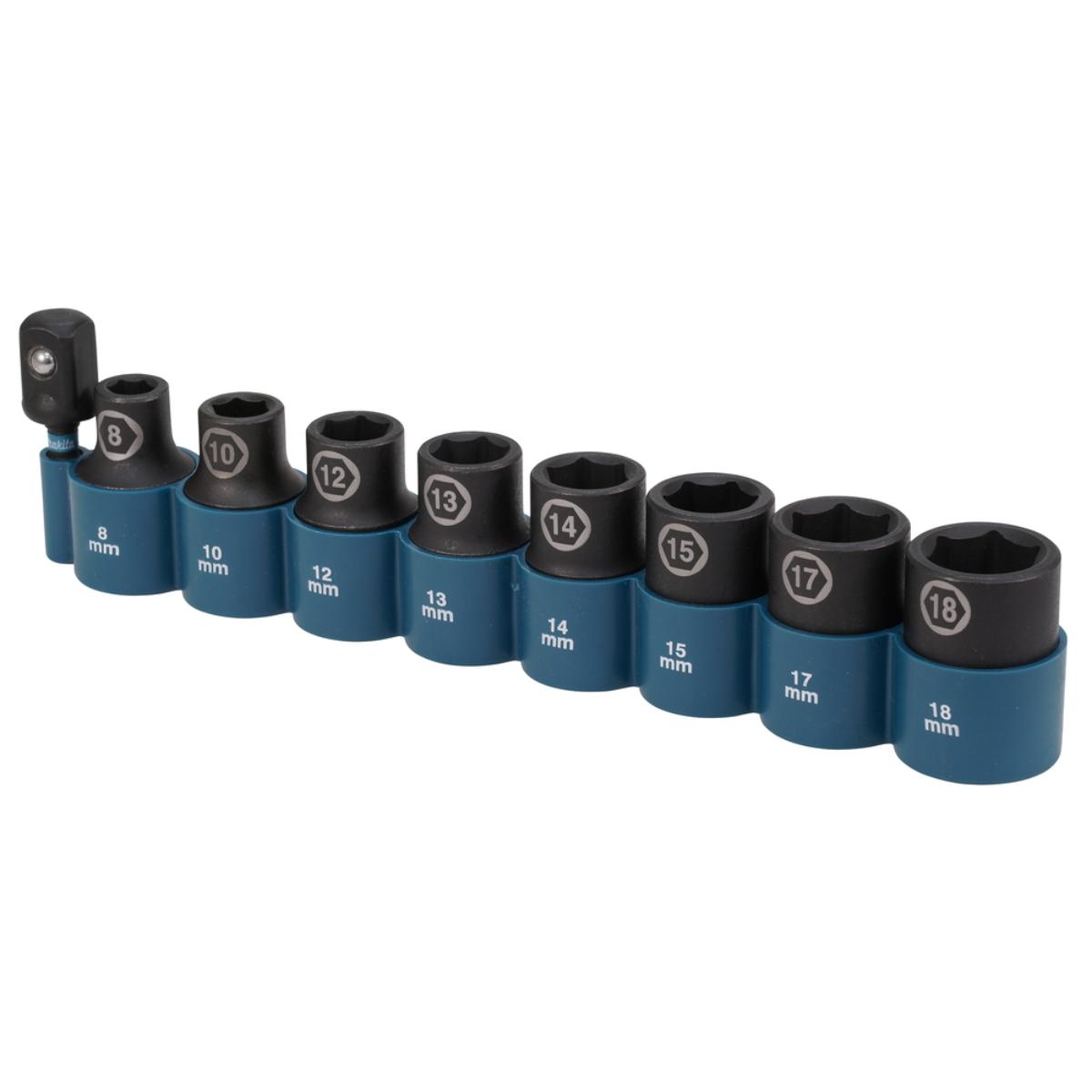Makita IMPACT BLACK Schlagnuss-Set 9-tlg. - 1/2 Zoll - Impact Black - E-16645