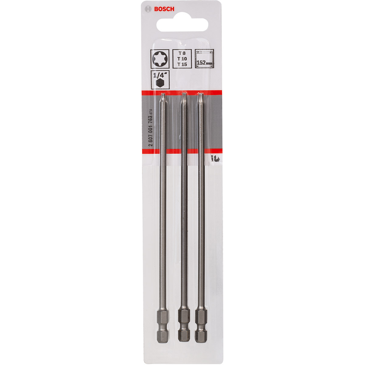 Bosch Schrauberbit-Set Extra-Hart, 3-teilig, T8, T10, T15