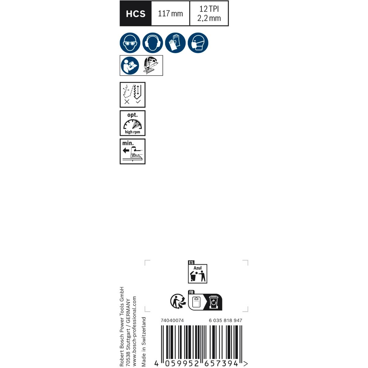 Bosch EXPERT Wood 2-side clean T 308 BO Stichsägeblatt, 2 Stk.