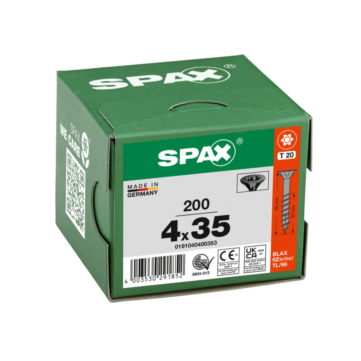SPAX SENKMULTIKOPF T-STAR PLUS T20 TEILGEWINDE BLAX 200 Stück