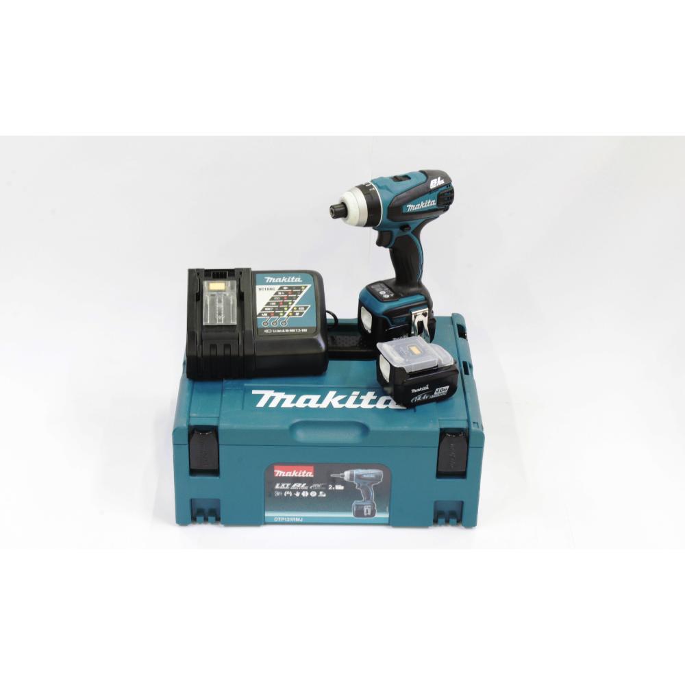 Makita Akku-Quadroschrauber 14,4V / 4,0 Ah, 2 Akkus + Ladegerät im MAKPAC - DTP131RMJ