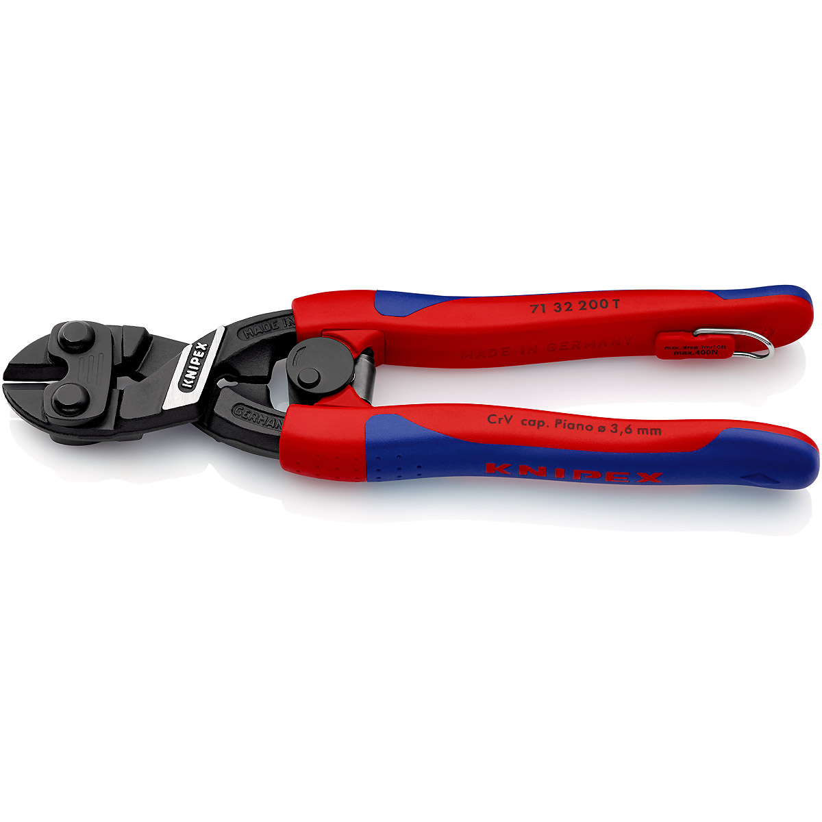 KNIPEX CoBolt mit Befestigungsöse mit Öffnungsfeder und Aussparrung