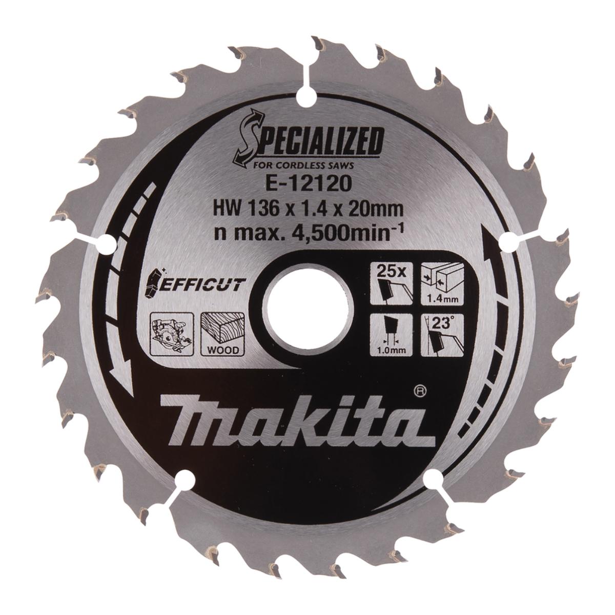 Makita Sägeblatt 136x1,4x20, 25Z EFFICUT - E-12120