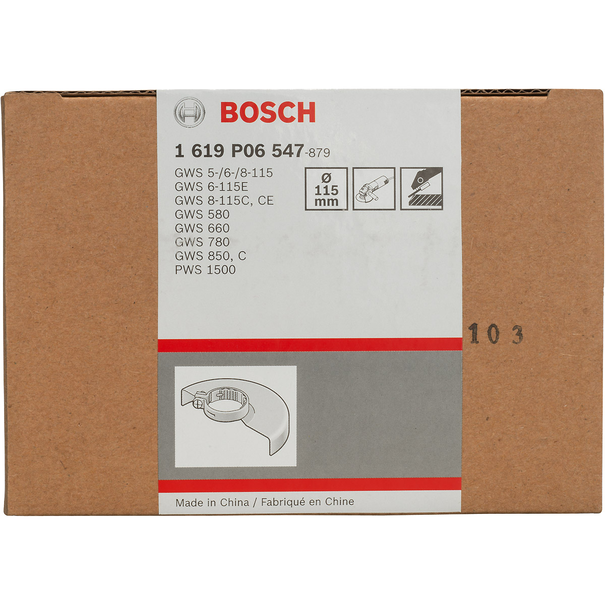Bosch Schutzhaube ohne Deckblech mit Schraubverschluss, 115 mm