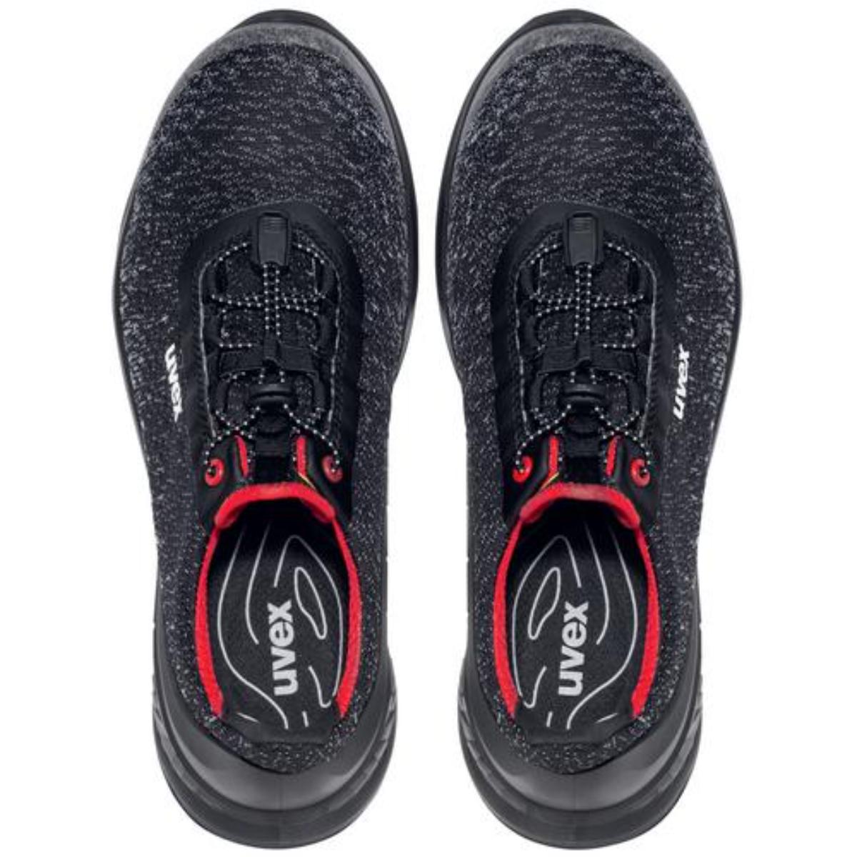 uvex 1 G2 Sicherheitsschuh Halbschuhe S1, schwarz/rot